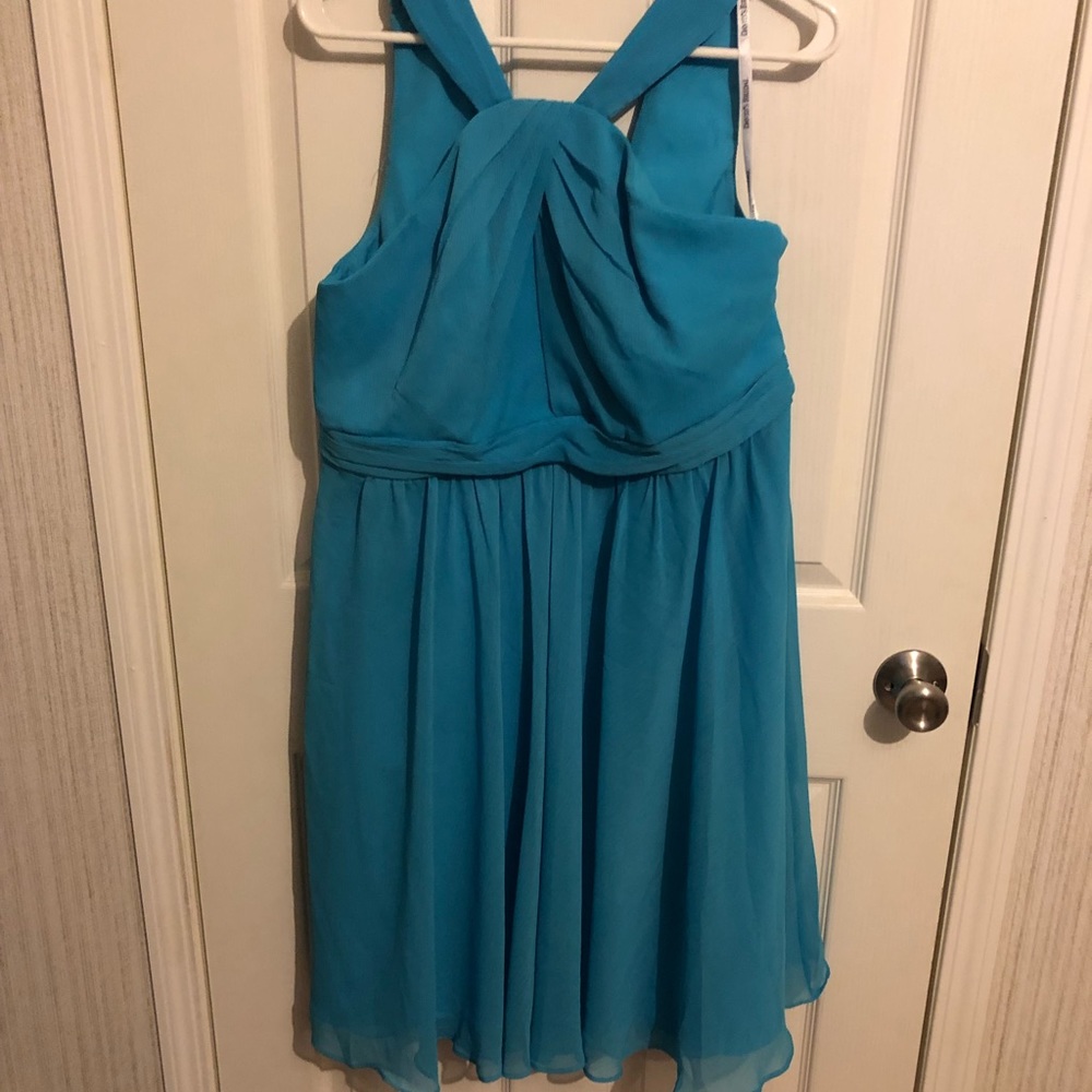 David’s bridal blue dress